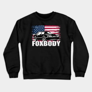 Mustang Foxbody American Fox body stang Muscle classic Car 5.0L Crewneck Sweatshirt